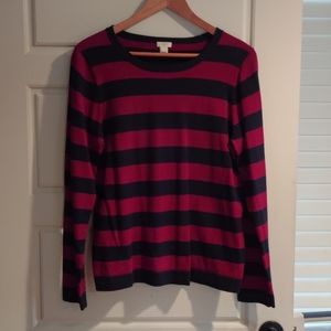 🎆3/$15 J Crew Red/Blue Striped Sweater